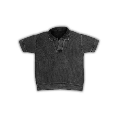 Stone Washed Knitted Polo (The Worlds First)