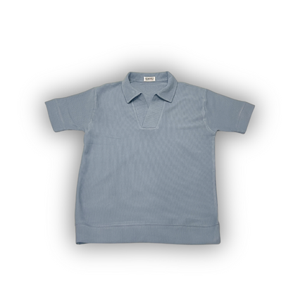 RV Knitted Polo In Glacier Blue