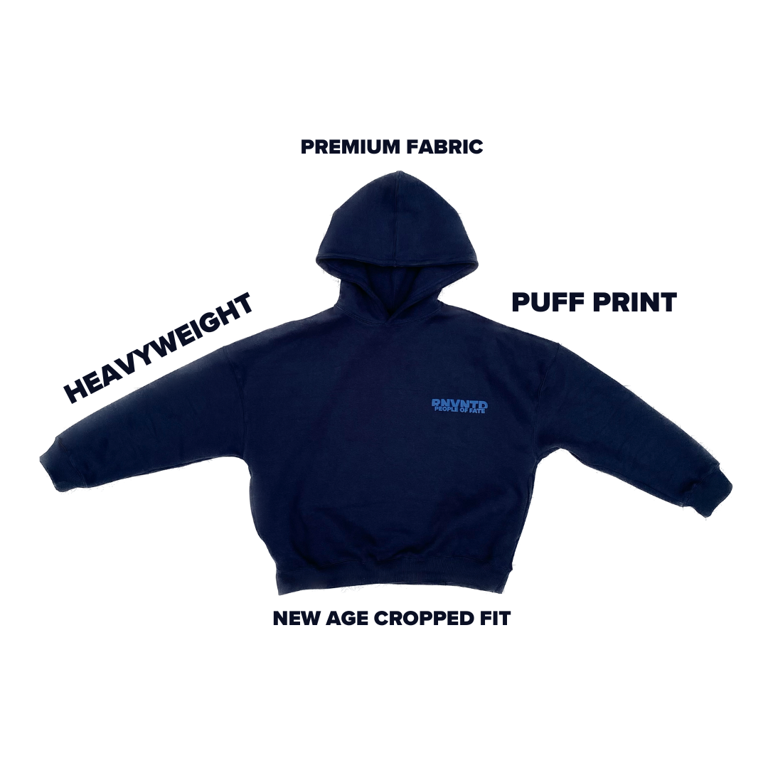 Navy Blue Heavyweight People Of Fate Hoodie