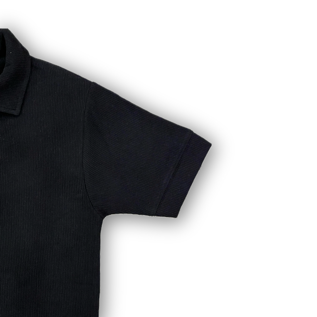 RV Knitted Polo In Black