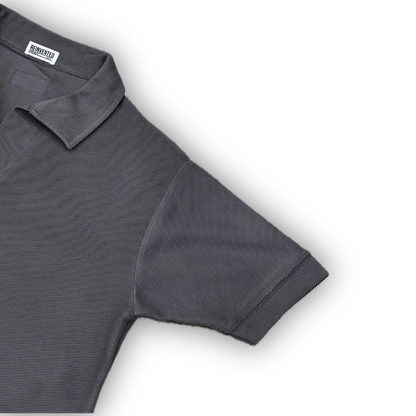 RV Diagonal Knit Polo In Space Grey