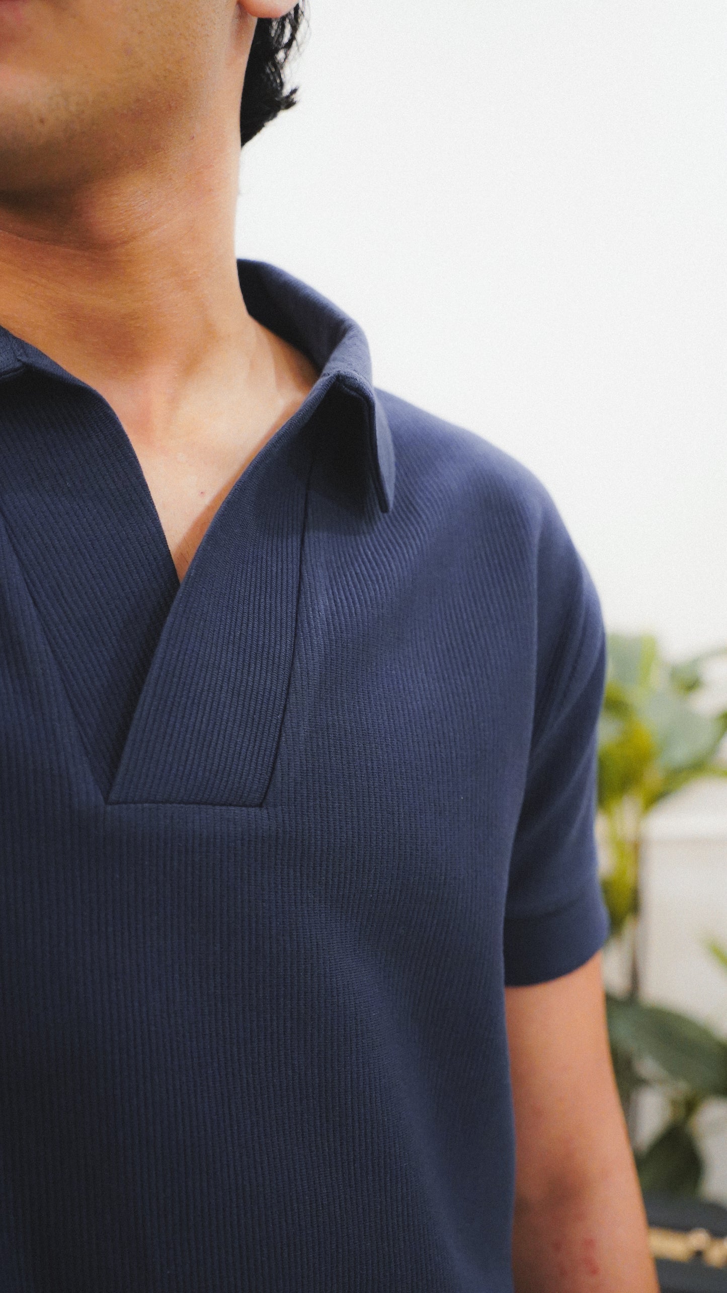 RV Knitted Polo In Navy